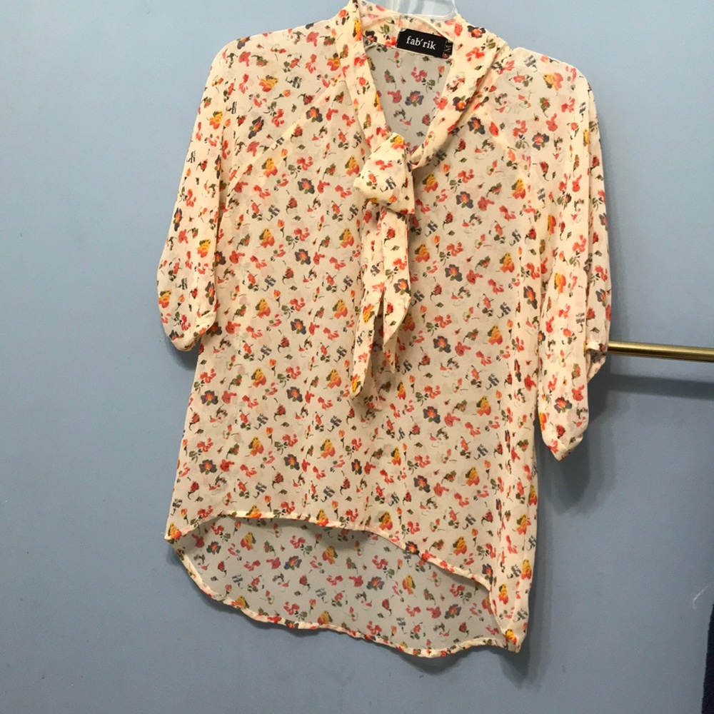 Sheer Floral Blouse